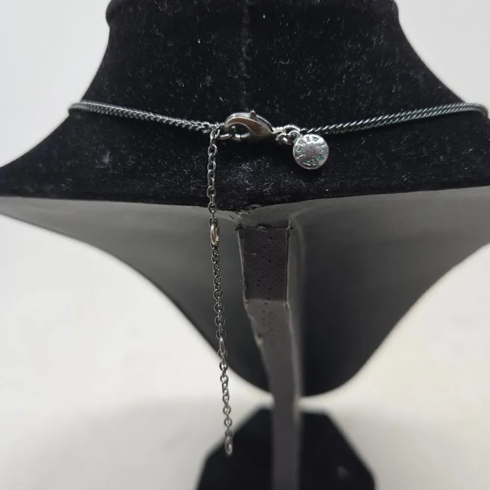 J. CREW Elegant Silver Rhinestone Cluster Statement‎ Necklace